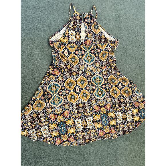 Mossimo Supply Co. Blue Brown Halter Sundress - Picture 2 of 4